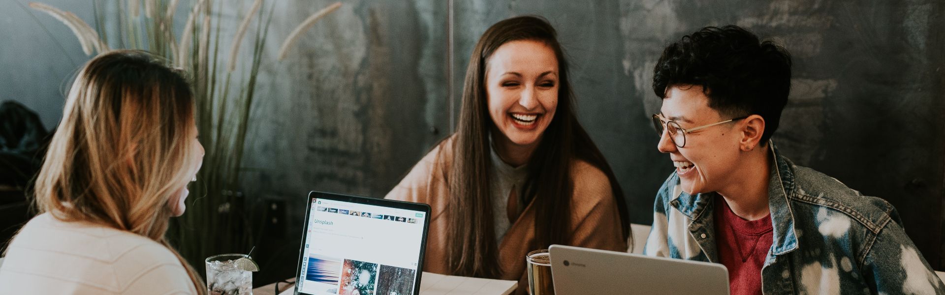 accent reduction clients laughing together